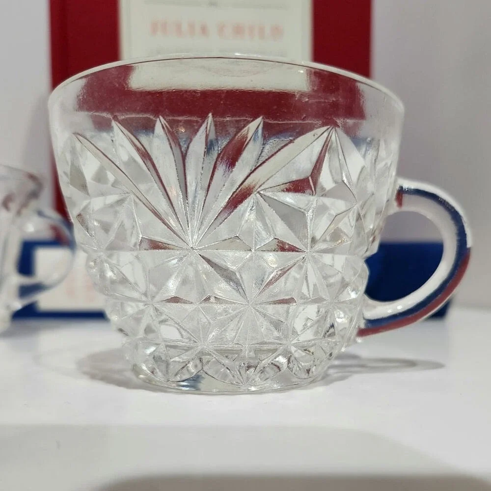 Vintage‎ Anchor Hocking Arlington diamond cut glass cup replacement punch cup